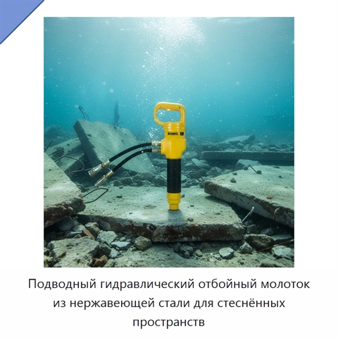Подводный гидравлический отбойный молоток из нержавеющей стали для стеснённых пространств