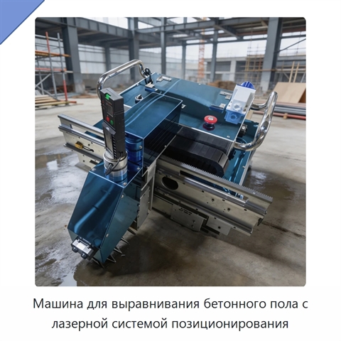 Машина для выравнивания бетонного пола с лазерной системой позиционирования
