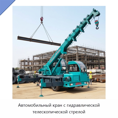 Автомобильный кран с гидравлической телескопической стрелой