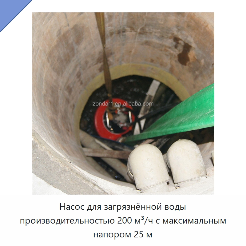 Насос для загрязнённой воды производительностью 200 м³/ч с максимальным напором 25 м — Насосы