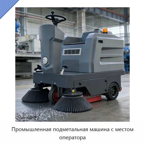 Промышленная подметальная машина с местом оператора
