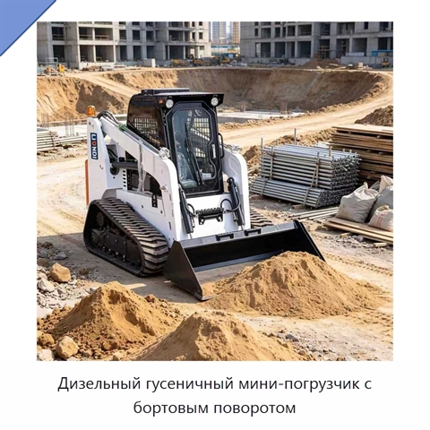 Дизельный гусеничный мини-погрузчик с бортовым поворотом