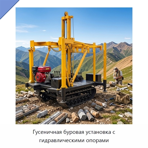 Гусеничная буровая установка с гидравлическими опорами
