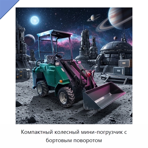 Компактный колесный мини-погрузчик с бортовым поворотом