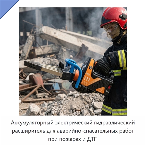 Аккумуляторный электрический гидравлический расширитель для аварийно-спасательных работ при пожарах и ДТП