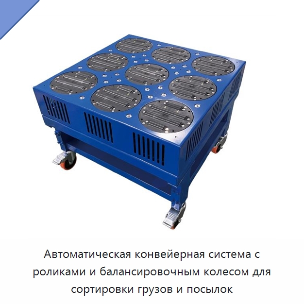 Автоматическая конвейерная система с роликами и балансировочным колесом для сортировки грузов и посылок — Конвейеры