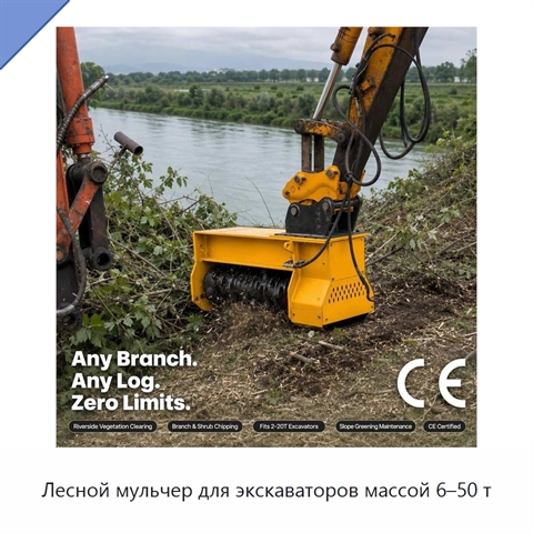 Лесной мульчер для экскаваторов массой 6–50 т