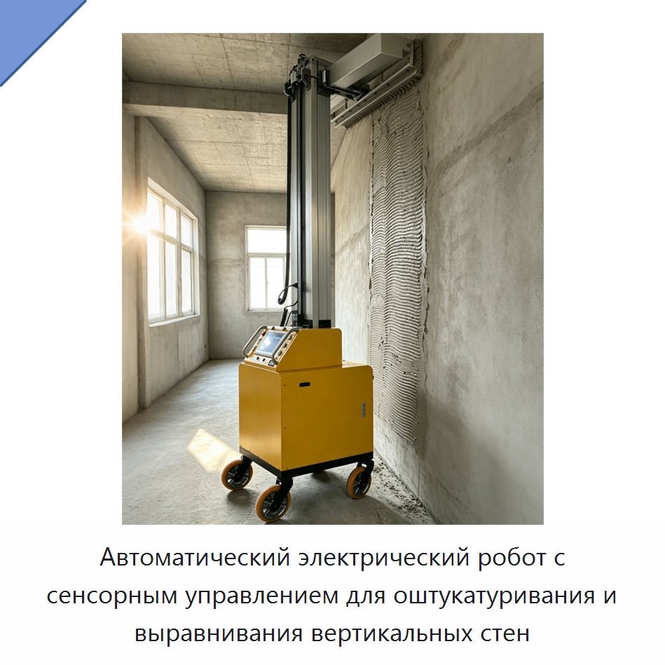 Автоматический электрический робот с сенсорным управлением для оштукатуривания и выравнивания вертикальных стен — Штукатурные машины