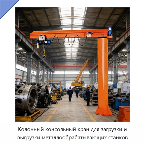 Колонный консольный кран для загрузки и выгрузки металлообрабатывающих станков