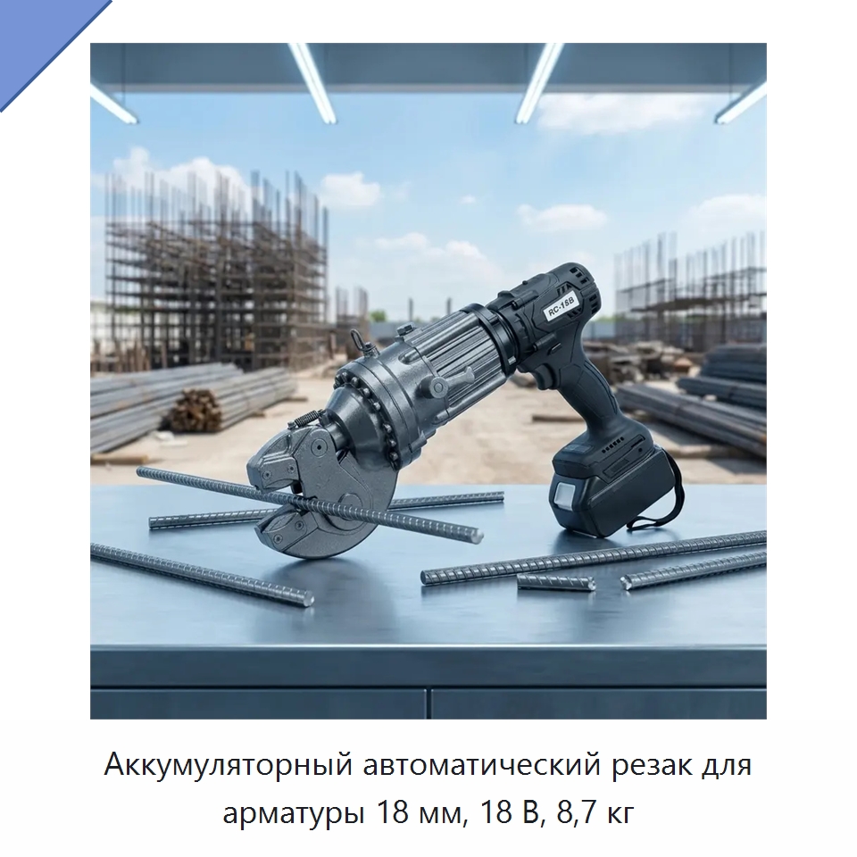 Аккумуляторный автоматический резак для арматуры 18 мм, 18 В, 8,7 кг — Металлорежущие станки