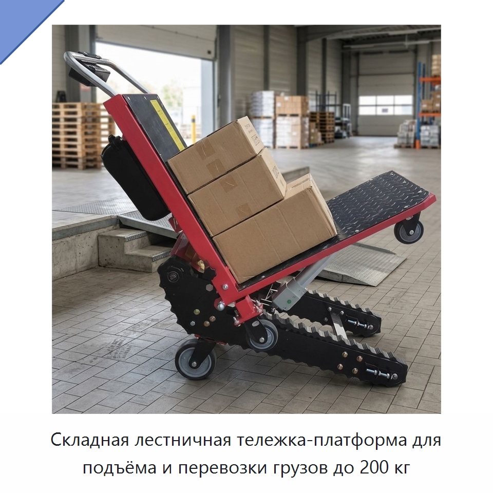 Складная лестничная тележка-платформа для подъёма и перевозки грузов до 200 кг — Ручные грузовые тележки