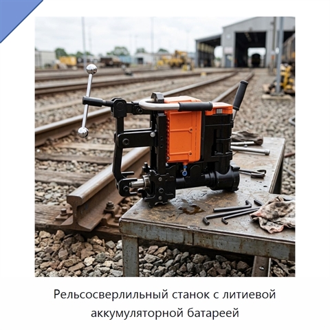 Рельсосверлильный станок с литиевой аккумуляторной батареей