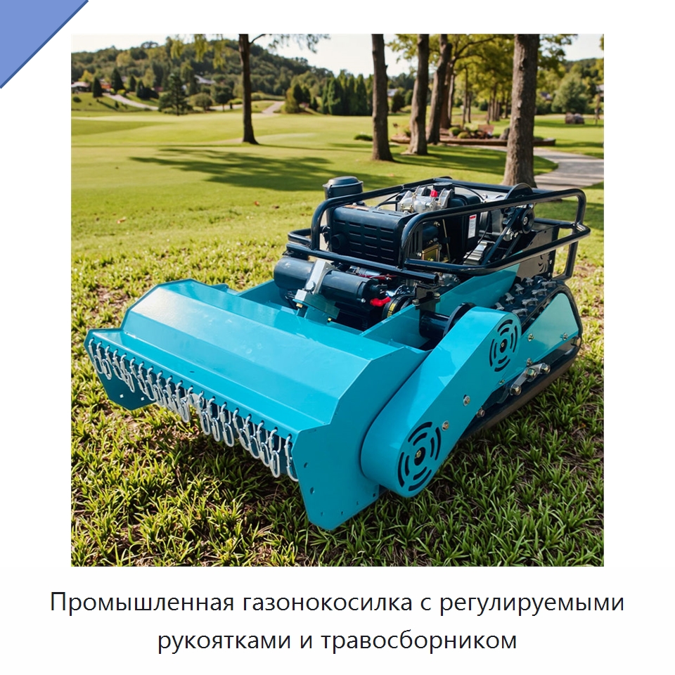 Промышленная газонокосилка с регулируемыми рукоятками и травосборником — Газонокосилки