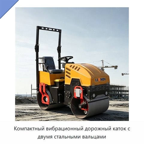 Компактный вибрационный дорожный каток с двумя стальными вальцами