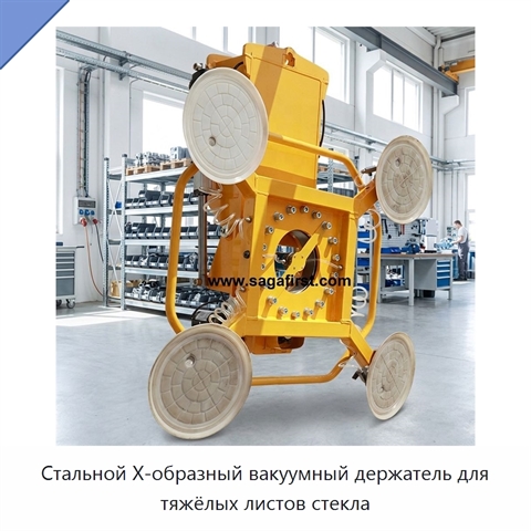 Стальной X-образный вакуумный держатель для тяжёлых листов стекла