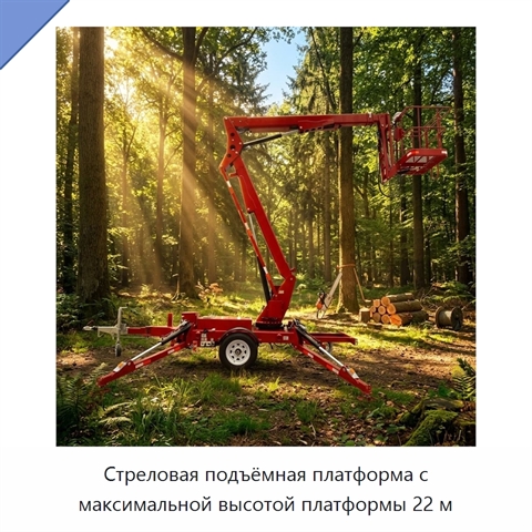 Стреловая подъёмная платформа с максимальной высотой платформы 22 м