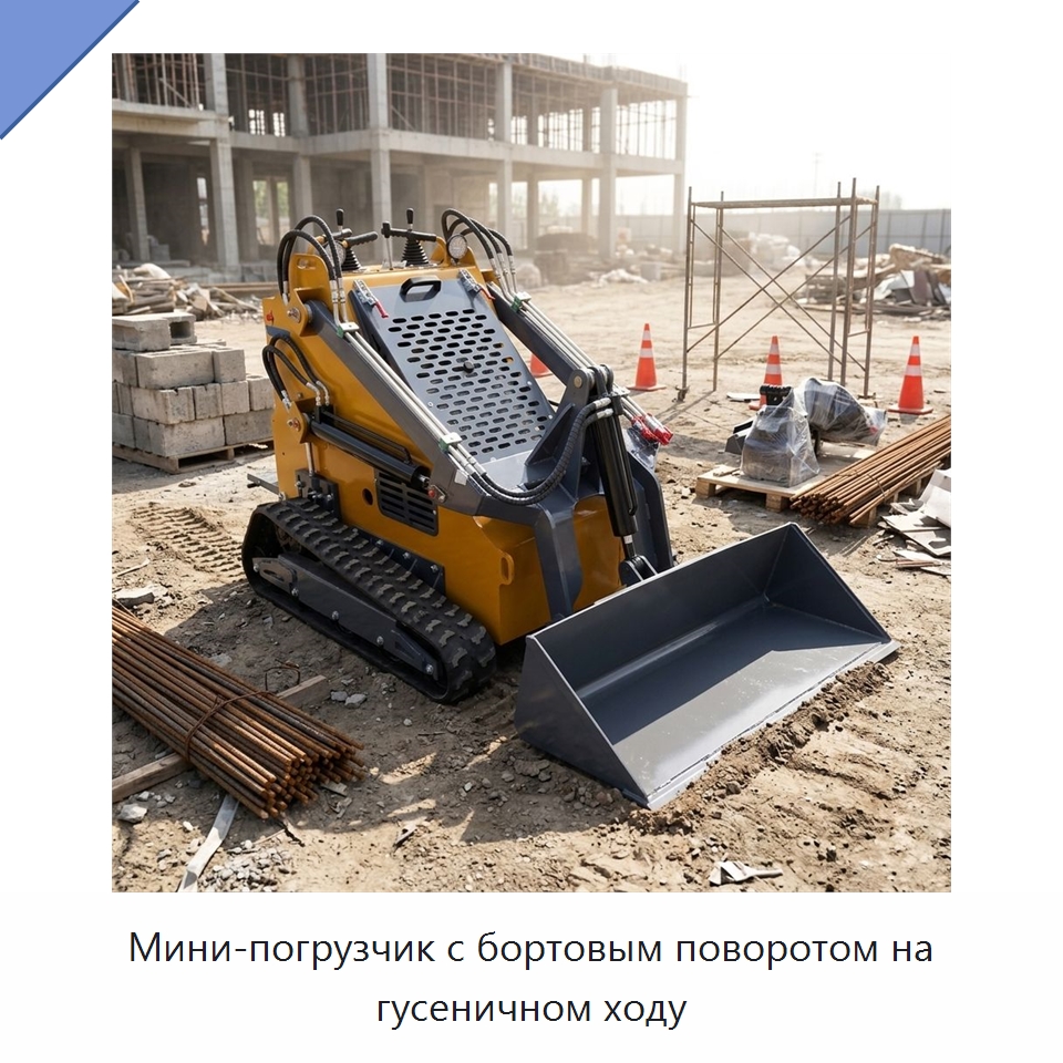 Мини-погрузчик с бортовым поворотом на гусеничном ходу — Землеройная техника