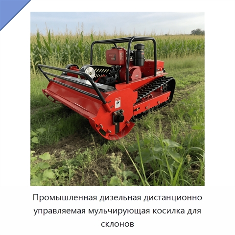Промышленная дизельная дистанционно управляемая мульчирующая косилка для склонов