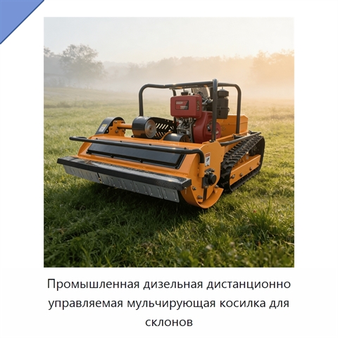 Промышленная дизельная дистанционно управляемая мульчирующая косилка для склонов