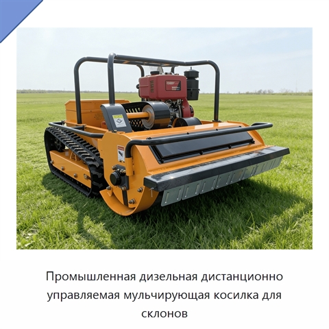 Промышленная дизельная дистанционно управляемая мульчирующая косилка для склонов