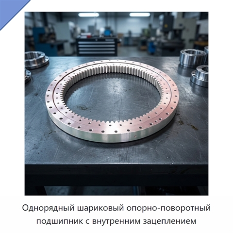 Однорядный шариковый опорно-поворотный подшипник с внутренним зацеплением