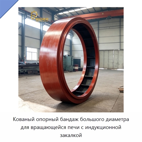 Кованый опорный бандаж большого диаметра для вращающейся печи с индукционной закалкой