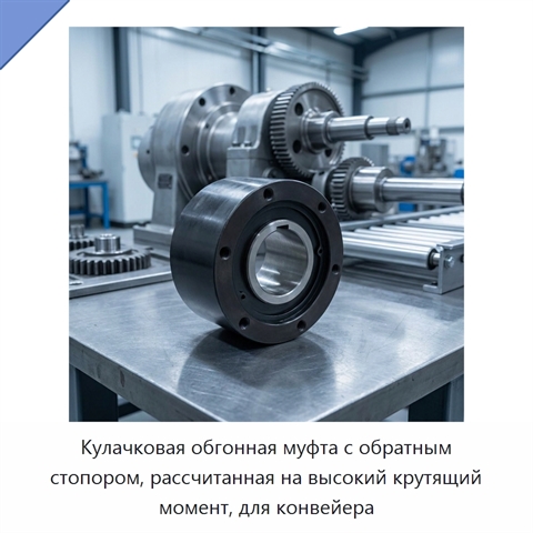 Кулачковая обгонная муфта с обратным стопором, рассчитанная на высокий крутящий момент, для конвейера
