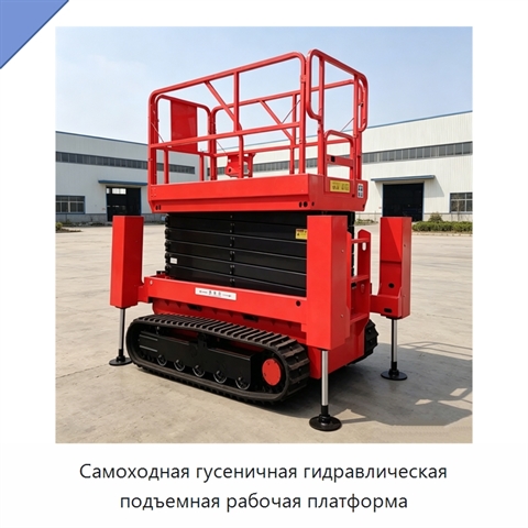 Самоходная гусеничная гидравлическая подъемная рабочая платформа