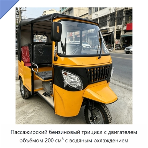 Пассажирский бензиновый трицикл с двигателем объёмом 200 см³ с водяным охлаждением