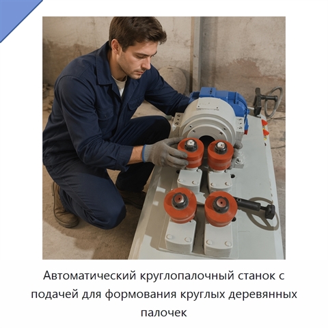 Автоматический круглопалочный станок с подачей для формования круглых деревянных палочек