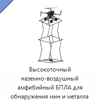Высокоточный наземно-воздушный амфибийный БПЛА для обнаружения мин и металла