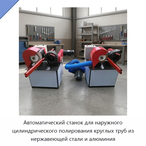 Автоматический станок для наружного цилиндрического полирования круглых труб из нержавеющей стали и алюминия
