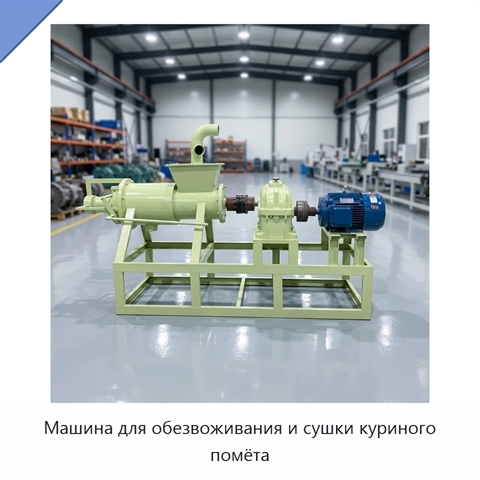 Машина для обезвоживания и сушки куриного помёта