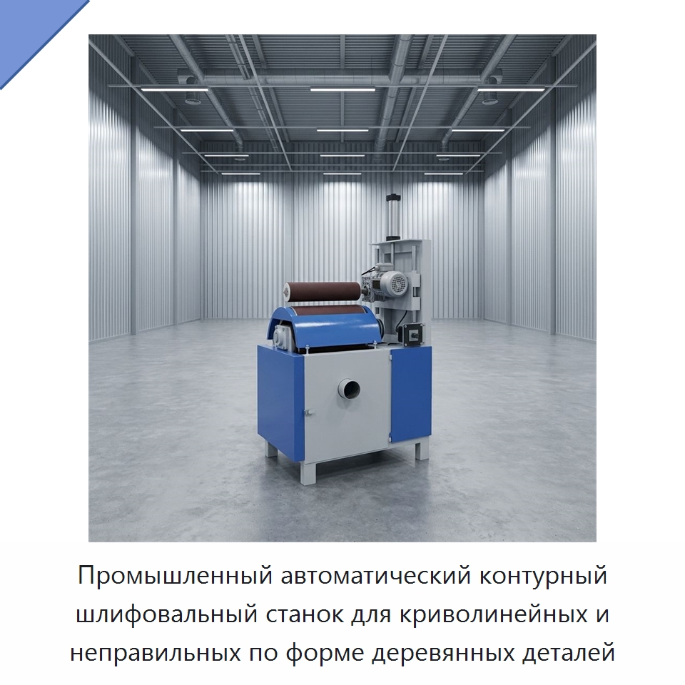 Автоматический контурно-шлифовальный станок для шлифования и полирования криволинейных деревянных поверхностей — Специальные машины и промышленное оборудование