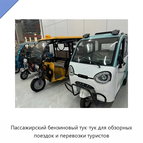Пассажирский бензиновый тук-тук для обзорных поездок и перевозки туристов