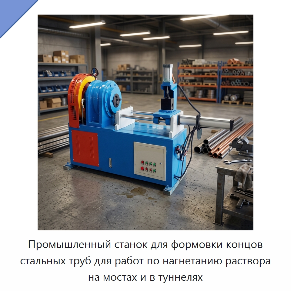 Промышленный станок для формовки концов стальных труб для работ по нагнетанию раствора на мостах и в туннелях — Оборудование для металлообработки и металлургии