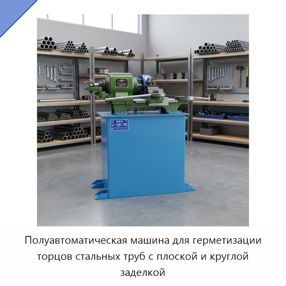 Полуавтоматическая машина для герметизации торцов стальных труб с плоской и круглой заделкой — Станки для обработки труб