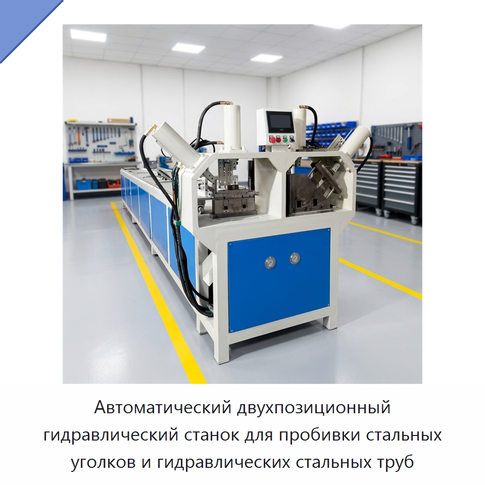 Автоматический двухпозиционный гидравлический станок для пробивки стальных уголков и гидравлических стальных труб — Гидравлические комбинированные пресс-ножницы