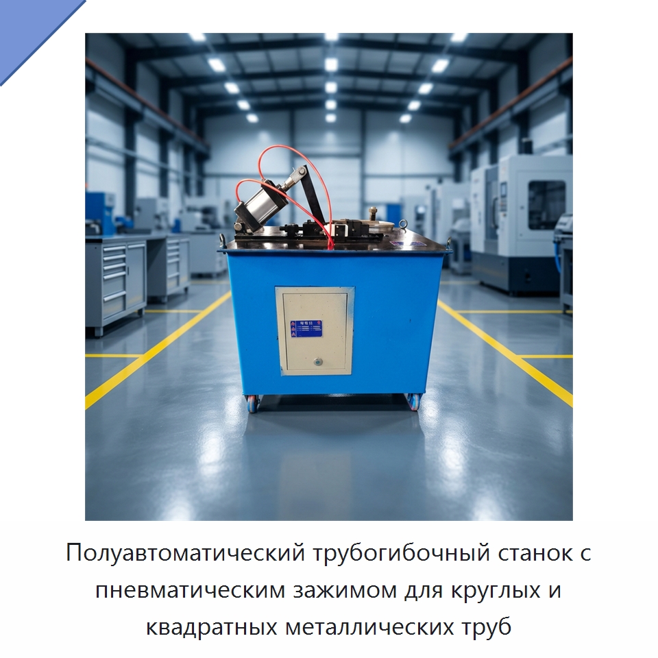 Полуавтоматический трубогибочный станок с пневматическим зажимом для круглых и квадратных металлических труб — Станки для обработки труб
