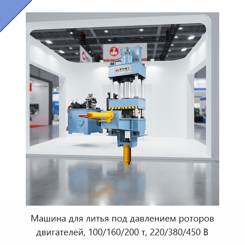 Машина для литья под давлением роторов двигателей, 100/160/200 т, 220/380/450 В — Гидравлические прессы