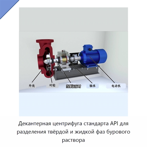 Декантерная центрифуга стандарта API для разделения твёрдой и жидкой фаз бурового раствора