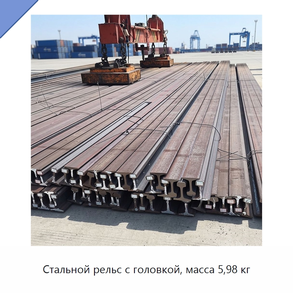 Стальной рельс с головкой, масса 5,98 кг — Горнодобывающее оборудование