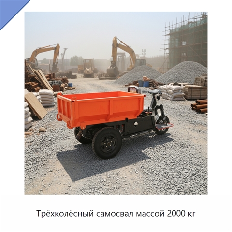 Трёхколёсный самосвал массой 2000 кг