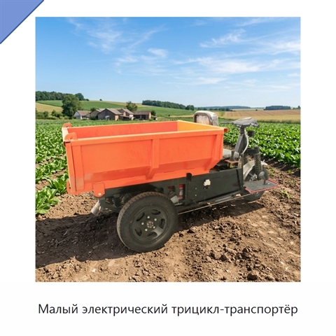 Малый электрический трицикл-транспортёр