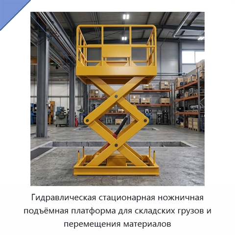 Гидравлическая стационарная ножничная подъёмная платформа для складских грузов и перемещения материалов