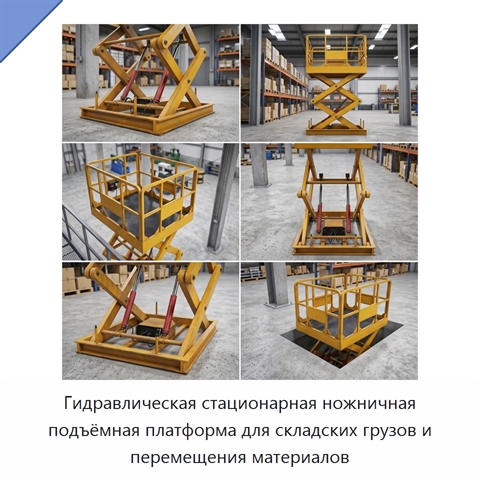 Гидравлическая стационарная ножничная подъёмная платформа для складских грузов и перемещения материалов