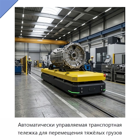 Автоматически управляемая транспортная тележка для перемещения тяжёлых грузов