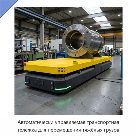 Автоматически управляемая транспортная тележка для перемещения тяжёлых грузов