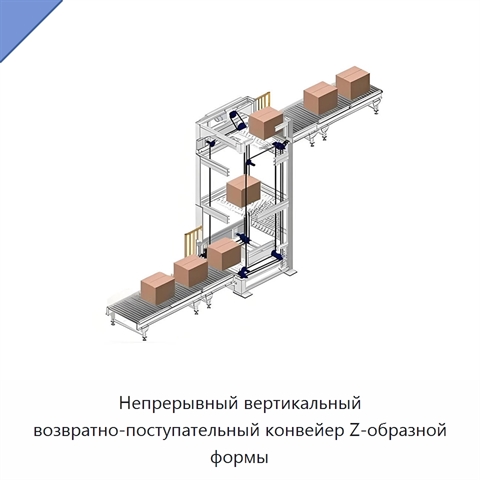 Непрерывный вертикальный возвратно-поступательный конвейер Z-образной формы