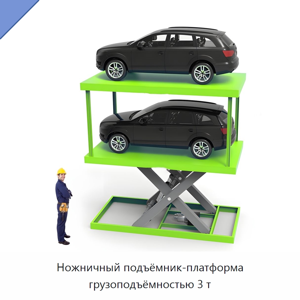 Ножничный подъёмник-платформа грузоподъёмностью 3 т — Подъемные столы